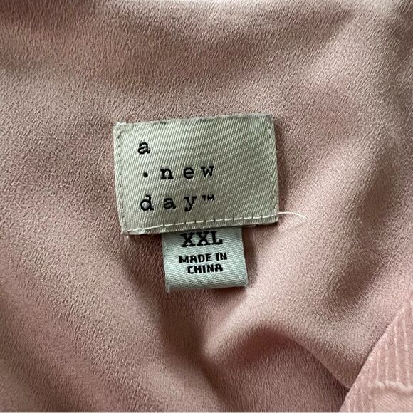 A New Day Spaghetti Strap Tank Top Floral Textured Blush Pink XXL - Picture 7 of 8